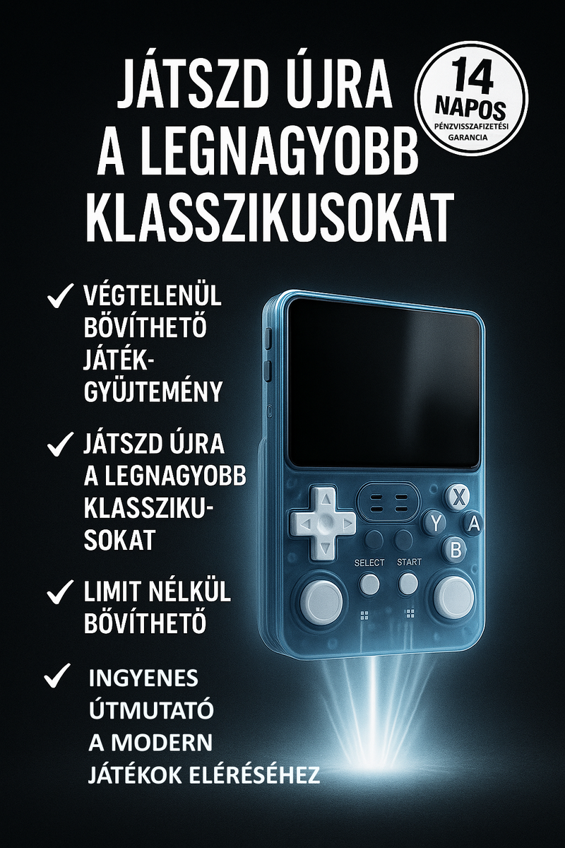 Pixel Mester™ Retró Konzol + AJÁNDÉK MODERN JÁTÉK BŐVÍTÉS